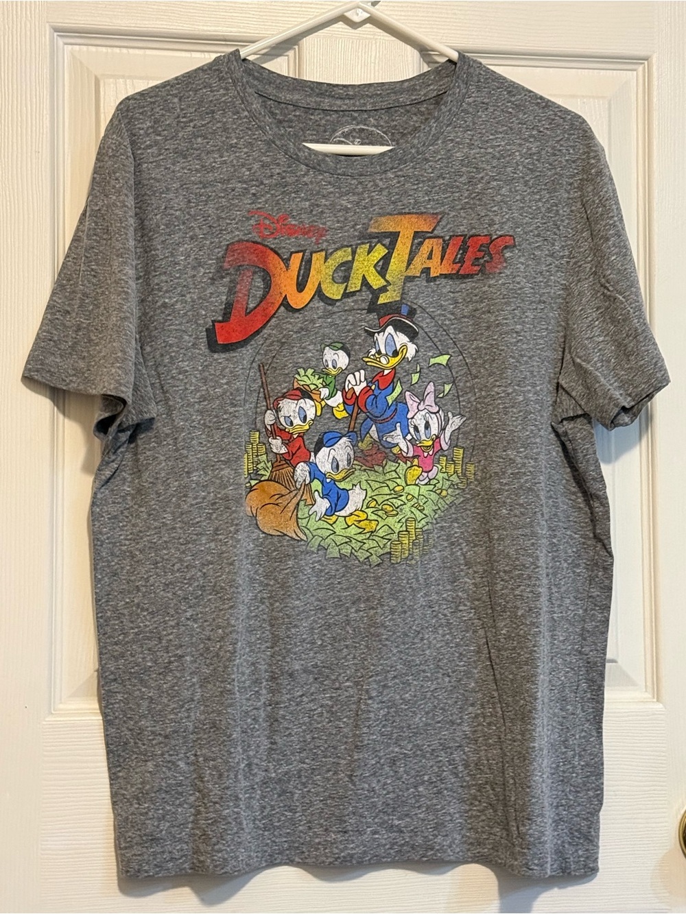 Disney DuckTales Vintage Style T-Shirt Scrooge McDuck Huey Dewey Louie Large